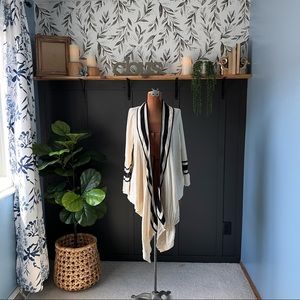 Anthropologie Sparrow cream and black cardigan